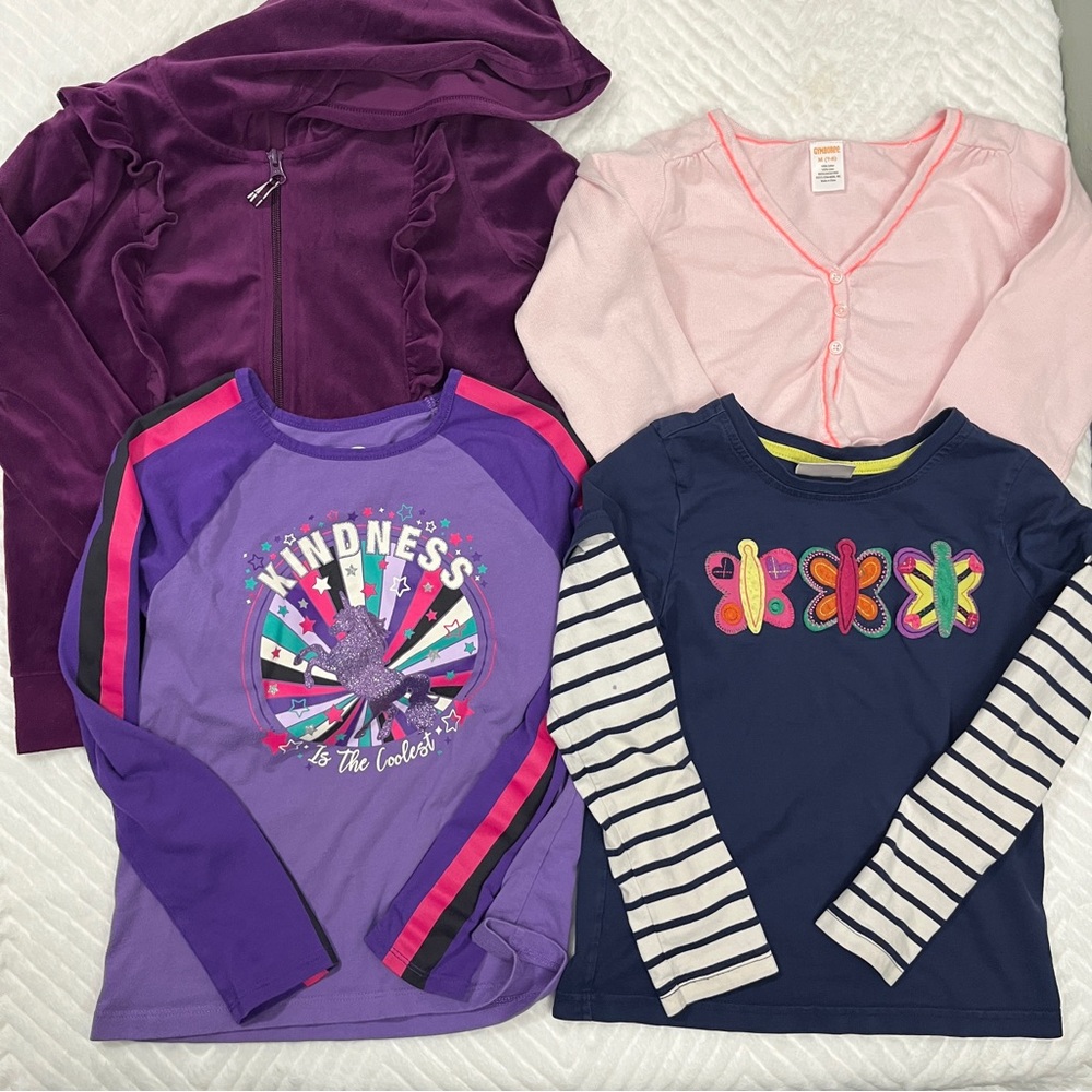 Girls Long Sleeve Shirt‎ Cardigan Jacket Bundle size medium Hanna Andersson - Picture 10 of 14